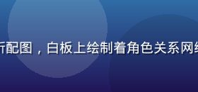 儿媳妇柔佳人物关系图解析配图，白板上绘制着角色关系网络图，蓝紫色标注清晰直观